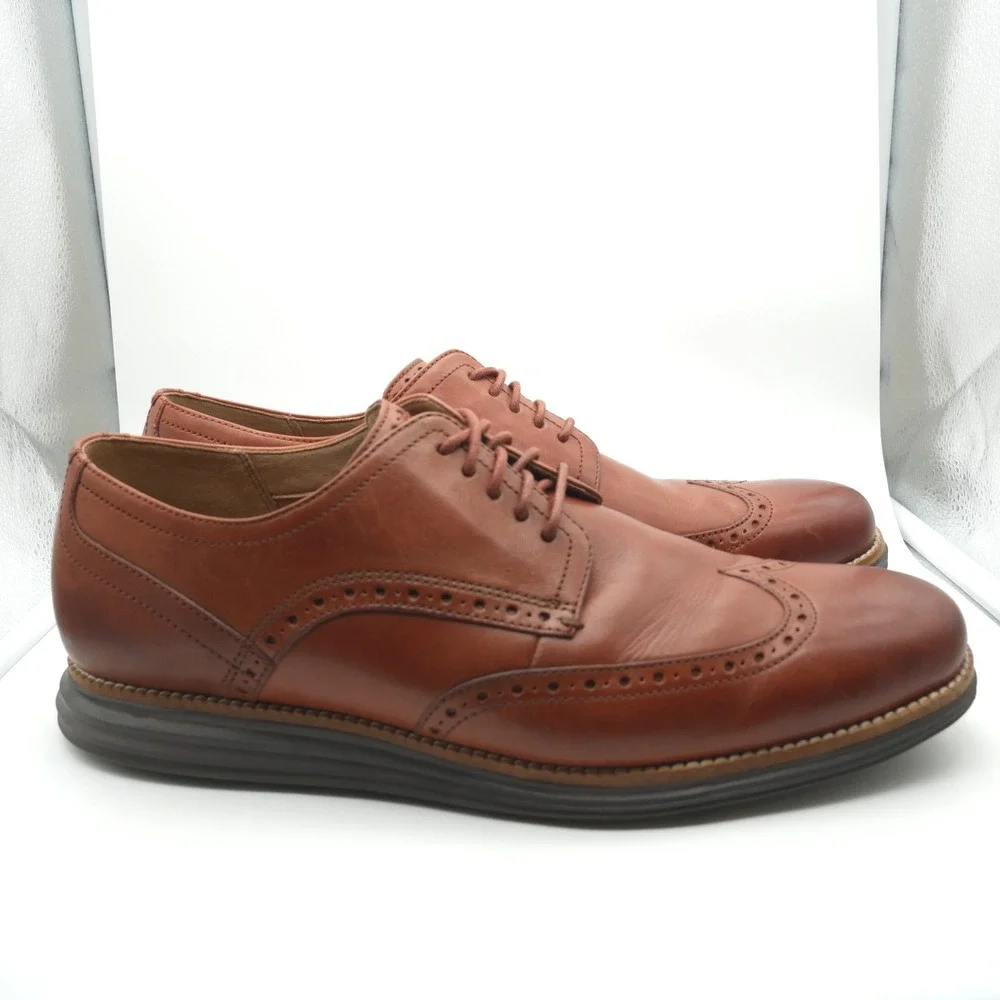 Cole Haan Original Grand Wingtip Oxford British Tan Leather C26472 Mens 11M